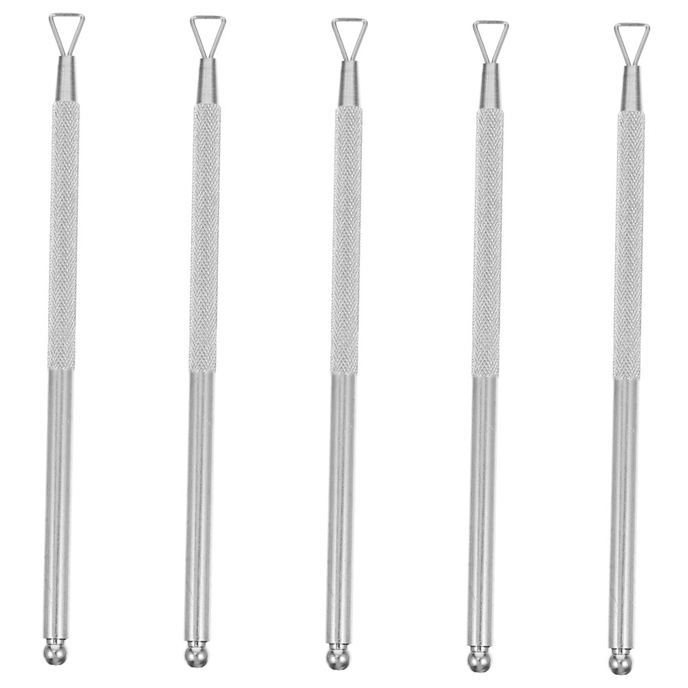 Didiseaon 5pcs Nail Art Cuticle Trimmer Nail Dead Skin Pusher Scratch off Tool Manicure Kit Portable Size