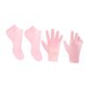 FRCOLOR 1set Moisturizing Foot Socks Set Exfoliating Gloves Callus Remover for Dry Gloves Hand Foot Care Pink view 1