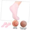 FRCOLOR 1set Moisturizing Foot Socks Set Exfoliating Gloves Callus Remover for Dry Gloves Hand Foot Care Pink view 3