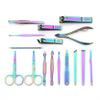 AFPSDLFJDLS Color Nail Set 16 Piece Manicure and Nail Enhancement Tools Self use Home Nail Pliers Set PU view 2