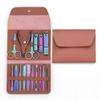 AFPSDLFJDLS Color Nail Set 16 Piece Manicure and Nail Enhancement Tools Self use Home Nail Pliers Set PU view 3