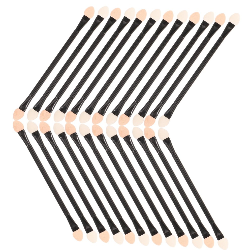 WOONEKY 30pcs Double-ended Eye Shadow Stick Brush Eyeshadow Applicator for Women Makeup Tool Precision Application Natural to Dramatic Looks