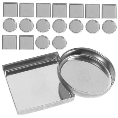 FOMIYES 30pcs Matte Eyeshadow Palette Accessory Empty Metal Pans Makeup Palette Tray