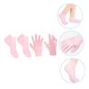 Beatifufu Moisturizing Foot Socks Exfoliating Gloves Dead Skin Remover for Body Foot Care Socks Set Pink view 3