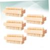 GOOHOCHY 5pcs Cleaning Brushes Pig Mane Bristles for Hand Washing Nail Care and Home Use Walnut Brush for Dirt Removal Grooves view 4