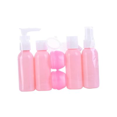 6Pcs Travel Bottle Set 50ml PE and PP Leak Proof Pink
