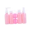 6Pcs Travel Bottle Set 50ml PE and PP Leak Proof Pink view 1