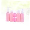 6Pcs Travel Bottle Set 50ml PE and PP Leak Proof Pink view 2