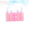 6Pcs Travel Bottle Set 50ml PE and PP Leak Proof Pink view 3