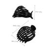 Healvian Black Resin Spiral Hair Clamp Non-slip Round Bun Maker for Natural Look for Women Girls Easy to Use Mushroom Hair Holder for Effortless Volume and Style view 2
