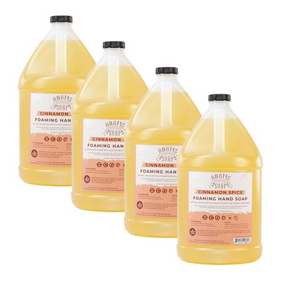 Adams Handmade Soap Liquid Foaming Soap 1 Gal - Cinnamon Spice (Pack of 4)