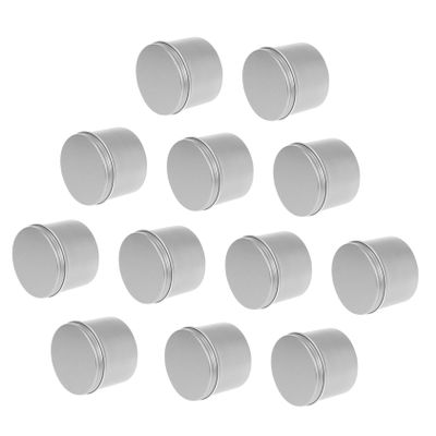 FRCOLOR 12pcs Aluminum Jars Airtight Lids for Cosmetics Travel Portable Makeup Storage for Eye Shadow Lip Balm