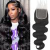 5x5 HD Transparent Skinlike Lace Closure 5x5 Human Hair Body Wave Brazilian Lace Closure 14inch 12A Raw Virgin Free Part Closure Ultra-thin 100% Real Human Hair Pre Plucked Closure Natural Black view 1