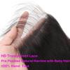 5x5 HD Transparent Skinlike Lace Closure 5x5 Human Hair Body Wave Brazilian Lace Closure 14inch 12A Raw Virgin Free Part Closure Ultra-thin 100% Real Human Hair Pre Plucked Closure Natural Black view 3
