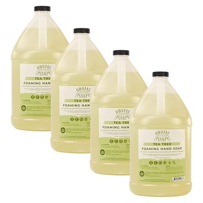 Adams Handmade Soap Liquid Foaming Soap 1 Gal - Tea Tree (Pack of 4)