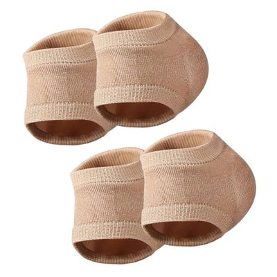 LALADEFIEE Supple Heel Socks Moisturizing Gel Half Feet Socks for Cracked Heel Protection