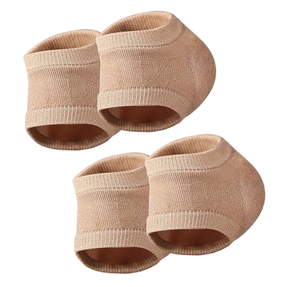 LALADEFIEE Supple Heel Socks Moisturizing Gel Half Feet Socks for Cracked Heel Protection