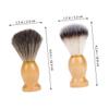 FRCOLOR 2pcs Professional Barber Shaving Brush Nylon Foaming Neck Duster Facial Cleansing Brush for Men and Salon Use view 4