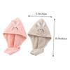 Baluue 2pcs Soft Coral Fleece Hair Drying Wrap Towel Buckle Quick Drying Hair Cap for Boys and Girls Cute Design Lightweight for Travel and Daily Use view 2