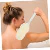 GARVALON 2pcs Handle Bath Brush Exfoliating Shower Scrubber for Back Cleaning Gentle Body Scrubber Off Daily Use and Relaxation view 3