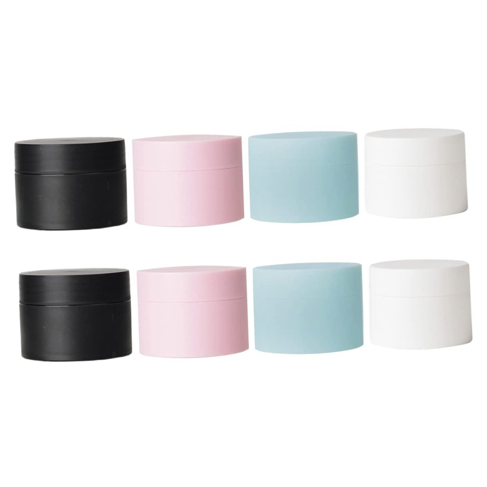 NULYLU 30g Small Jar Containers Lids Leak Proof Cream Bottles for Travel Round Plastic Makeup Jars for Cream Lotion