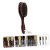 Baluue Dense Wool Beard Brush Curved Handle for Men for Shower and Beard Care Dark Red Multi-purpose Cleaning Tool for Boys and Girls and Adults view 4