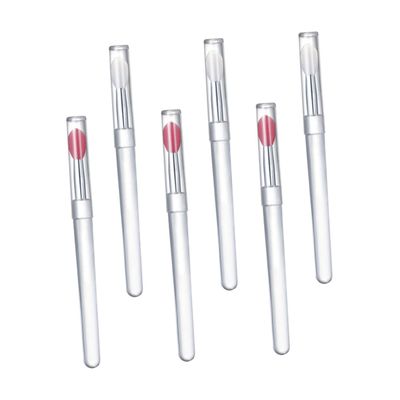 FOYTOKI 6pcs Portable Silicone Lip Brushes Cover Versatile Makeup Applicators for Lipstick Lip Balm and Masks Gentle Easy to Clean Design