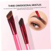 NOLITOY 3pcs Professional Makeup Eyebrow Brush Brow Stencil and Spoolie Benefit Brow Tools for Women view 3