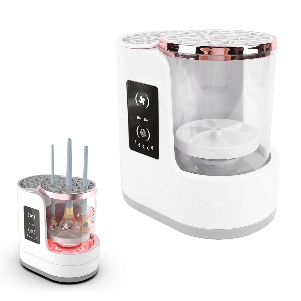 3 in 1 Electric Makeup Brush Cleaner, Automatic Makeup Brush Cleaner with Makeup Brush Dryer, Deep Cleaning for All Size Beauty Makeup Brush Eyeshadow Blush Brush