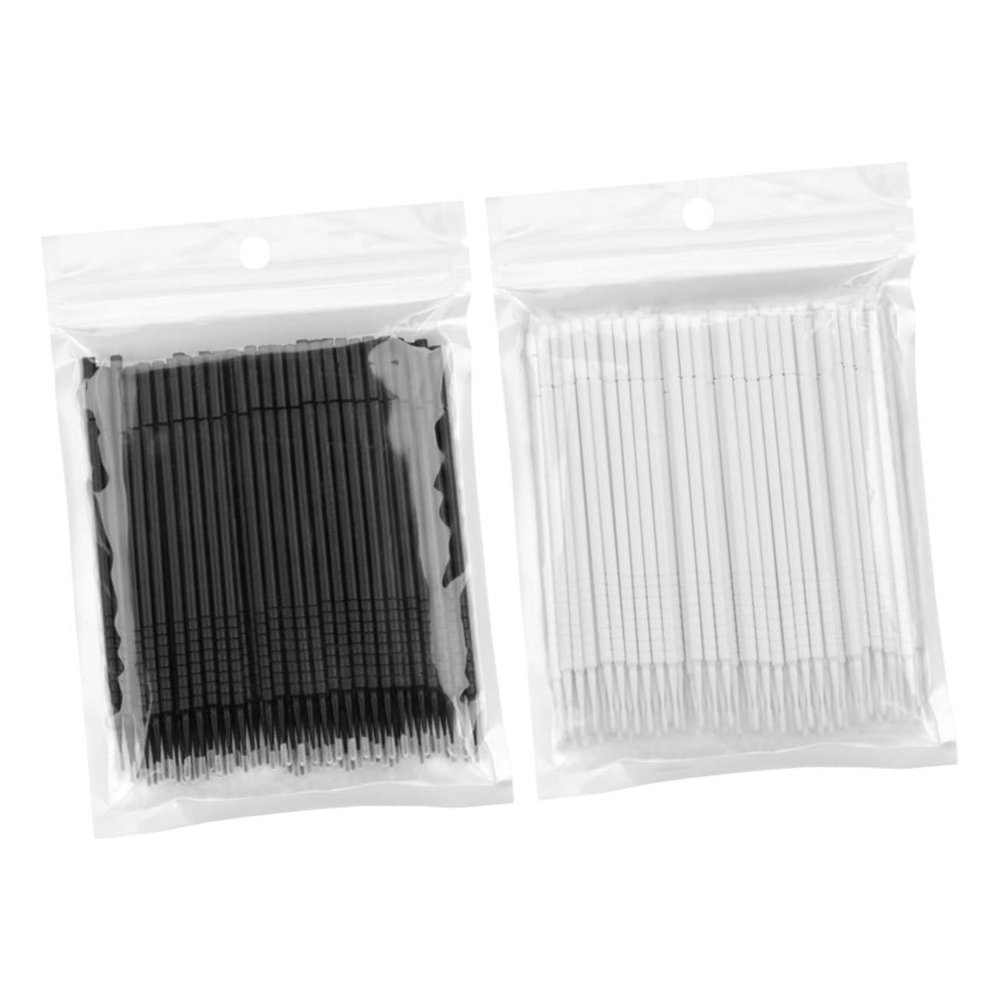 Didiseaon 200pcs Eyelash Extension Cleaning Wands Soft Microfiber Applicators for Makeup Removal and Grafting Eyelash and Eyebrow Brush Tools and Tips