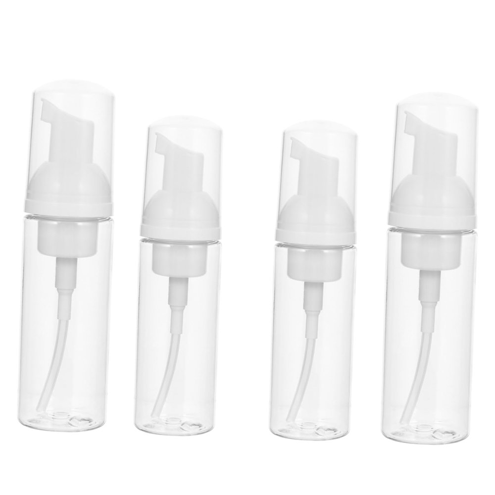 4 Pack Foam Pump Bottles 50ml 60ml Plastic for Facial Cleanser