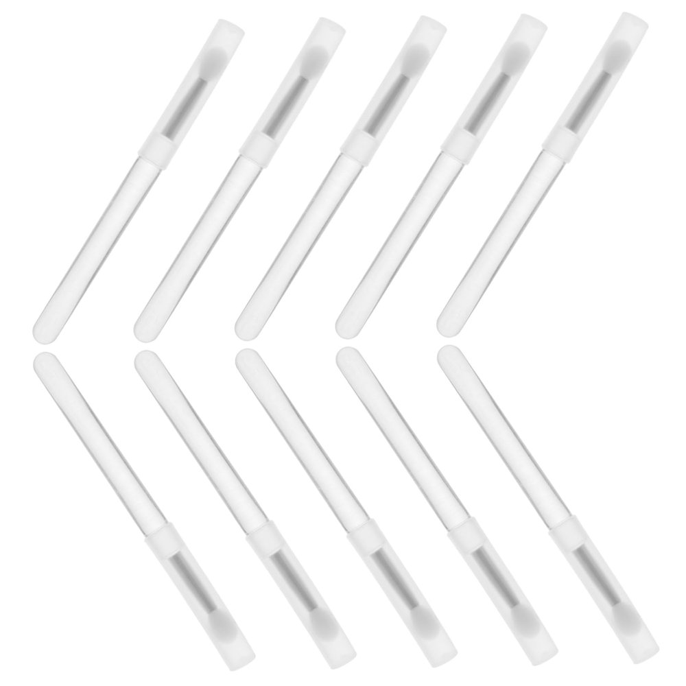 Baluue 10pcs Silicone Lip Brush Set Lip Applicators Balm Brush Exfoliation Reusable Makeup Easy to Clean for Face