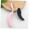 FOMIYES Metal Tooth Eyelash Combs 4pcs Curved Eyebrow Comb Plastic Handle Folding Eyelash Curlers for Men view 2