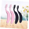FOMIYES Metal Tooth Eyelash Combs 4pcs Curved Eyebrow Comb Plastic Handle Folding Eyelash Curlers for Men view 3
