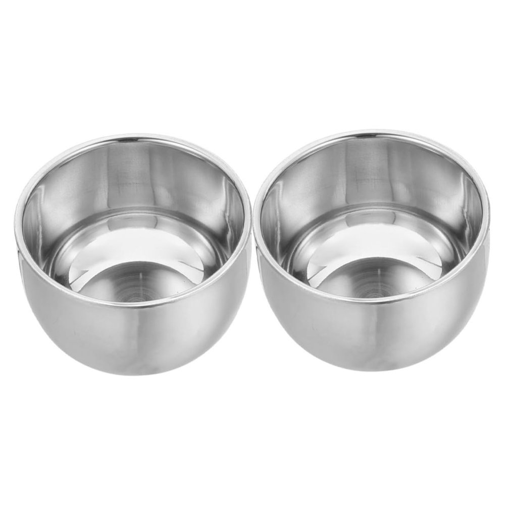 Didiseaon 2pcs Shaving Soap Bowl for Men Stainless Steel Shaving Cream Cup Versatile Shave Cream Lather Mug