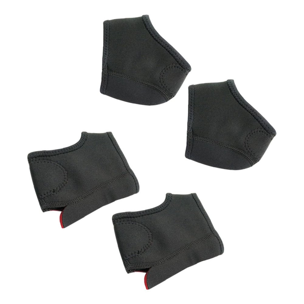 Baluue 2set Silicone Heel Covers Gel Heel Protectors Inserts for Toeless Spa Socks Foot Care Softening Dry Cracked Feet