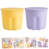 Baluue 2sets Makeup Brush Cleaning Bowl Silicone Eye Shadow Brush Cleaner Box Drying Rack Function and Easy to Clean for Various Makeup Tools view 2