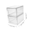ABOOFAN 2pcs Transparent Acrylic Makeup Organizer with Drawer Storage Stackable for Bathroom and Vanity Organization for Efficient Makeup and Sundry Storage view 2