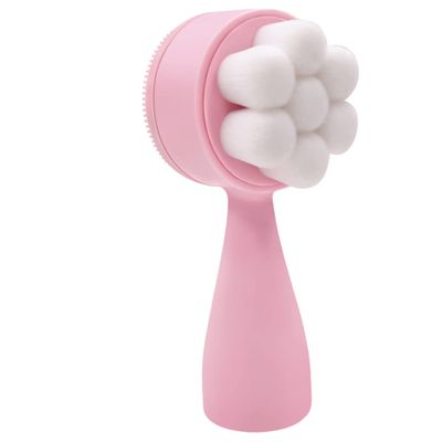Baluue Double-Sided Facial Cleansing Brush Soft Silicone Exfoliation Scrubber for Deep Cleaning and Gentle Massage Portable Face Wash Tool for All Skin Types