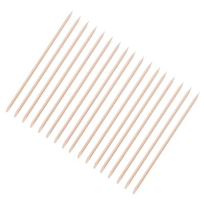 FRCOLOR Nail Cleaning Stick Orange Wooden Manicure Tools Cuticle Remover Kit 15cm Wooden Stick for Home Professional Use