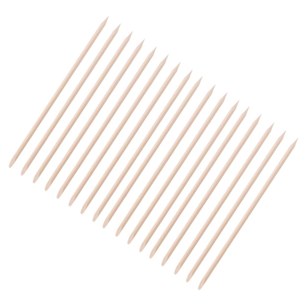 FRCOLOR Nail Cleaning Stick Orange Wooden Manicure Tools Cuticle Remover Kit 15cm Wooden Stick for Home Professional Use