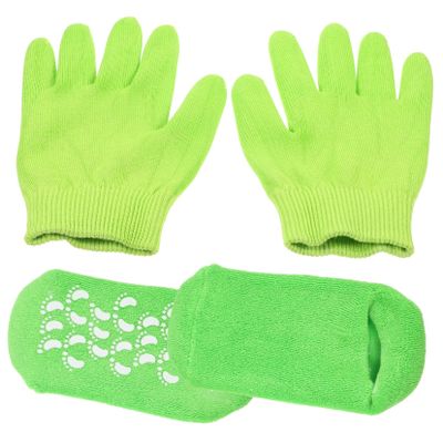 FRCOLOR Moisturizing Hand Gloves Socks Set Overnight Foot Spa Kit for Women Soft and Comfortable Dry Hand Care Socks