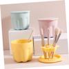 FOMIYES 2sets Makeup Brush Cleaning Bowl Silicone Beauty Tool Cleaner Kit Makeup Brush Rinsing Bowl Integrated Storage Box view 4