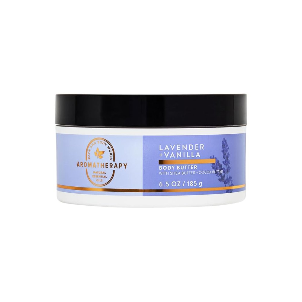 Bath & Body Aromatherapy Lavender Vanilla Body Butter with Shea + Cocoa Butter, 6.5 oz. / 185 g (Packaging Styles May Vary)