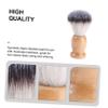 FOMIYES Natural Wooden Handle Synthetic Nylon Bristles Beard Brush for Men Double Sided Comb Shaving Brush Hair Facial Care Tool Perfect for Wet or Dry Beards view 4