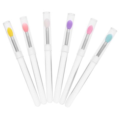 FOYTOKI 6pcs Multi-use Lip Makeup Brush Applicators for Lipstick Lip Gloss and Masks Portable and Dustproof Design for Travel and Home Use