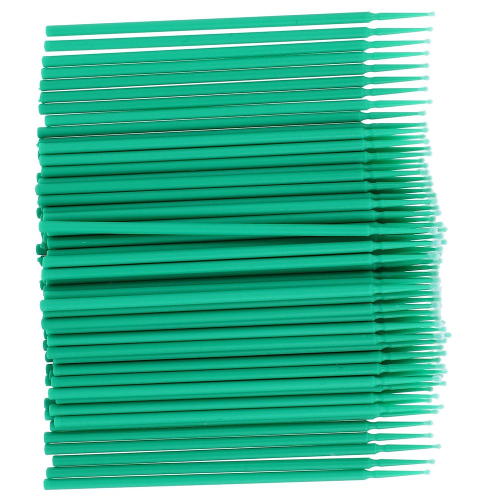 MERRYHAPY 2packs Beauty Cotton Brush Sponge for Cleansing Makeup Removal Dental Sticks Applicator Sticks Green Makeup Essentials