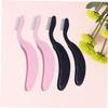 Baluue Eyelash and Brow Makeup Brush Set 4pcs Curved Eyebrow Comb Plastic Handle Folding Design for Travel view 4
