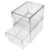 Alipis 2pcs Acrylic Makeup Organizer Drawer Design Stackable Cosmetic Storage Box for Bathroom and Vanity Capacity Makeup Storage view 1