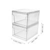 Alipis 2pcs Acrylic Makeup Organizer Drawer Design Stackable Cosmetic Storage Box for Bathroom and Vanity Capacity Makeup Storage view 2